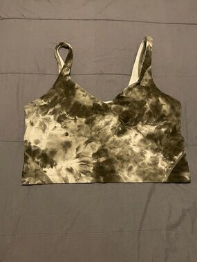 lululemon athletica Olive Tie-Dye V-Neck Crop Tank